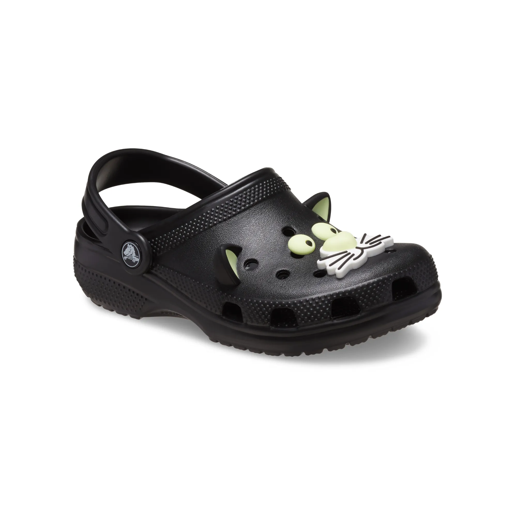 รองเท้าลำลองเด็ก TODDLER CLASSIC GLOW BLACK CAT CLOG