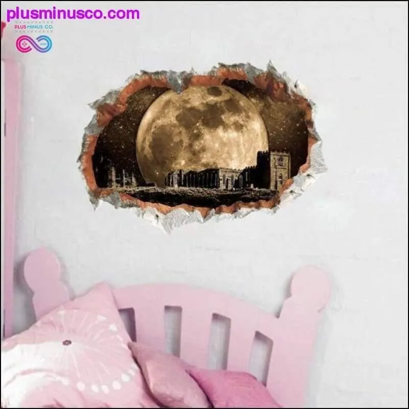 3D Broken Wall Hole Wall Stickers For Home and Office