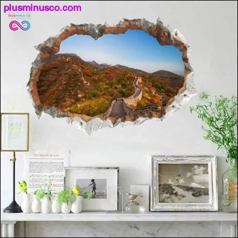 3D Broken Wall Hole Wall Stickers For Home and Office