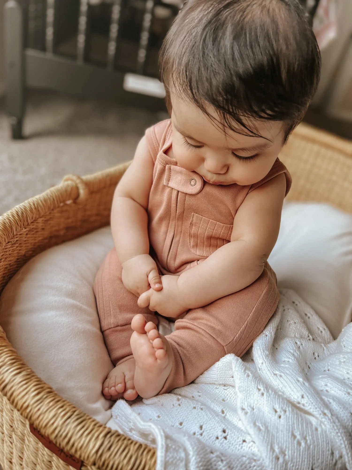 Adobe Ribbed Sleeveless Romper