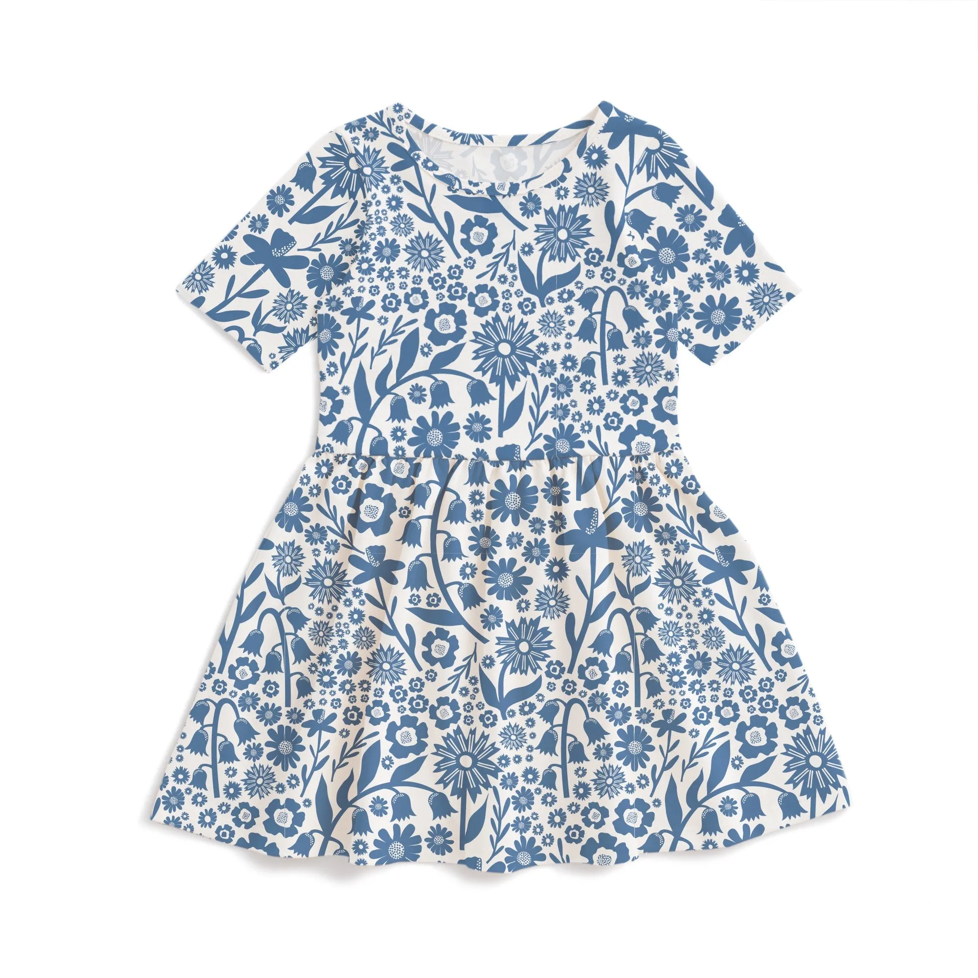 Alberta Dress - Dutch Floral Delft Blue