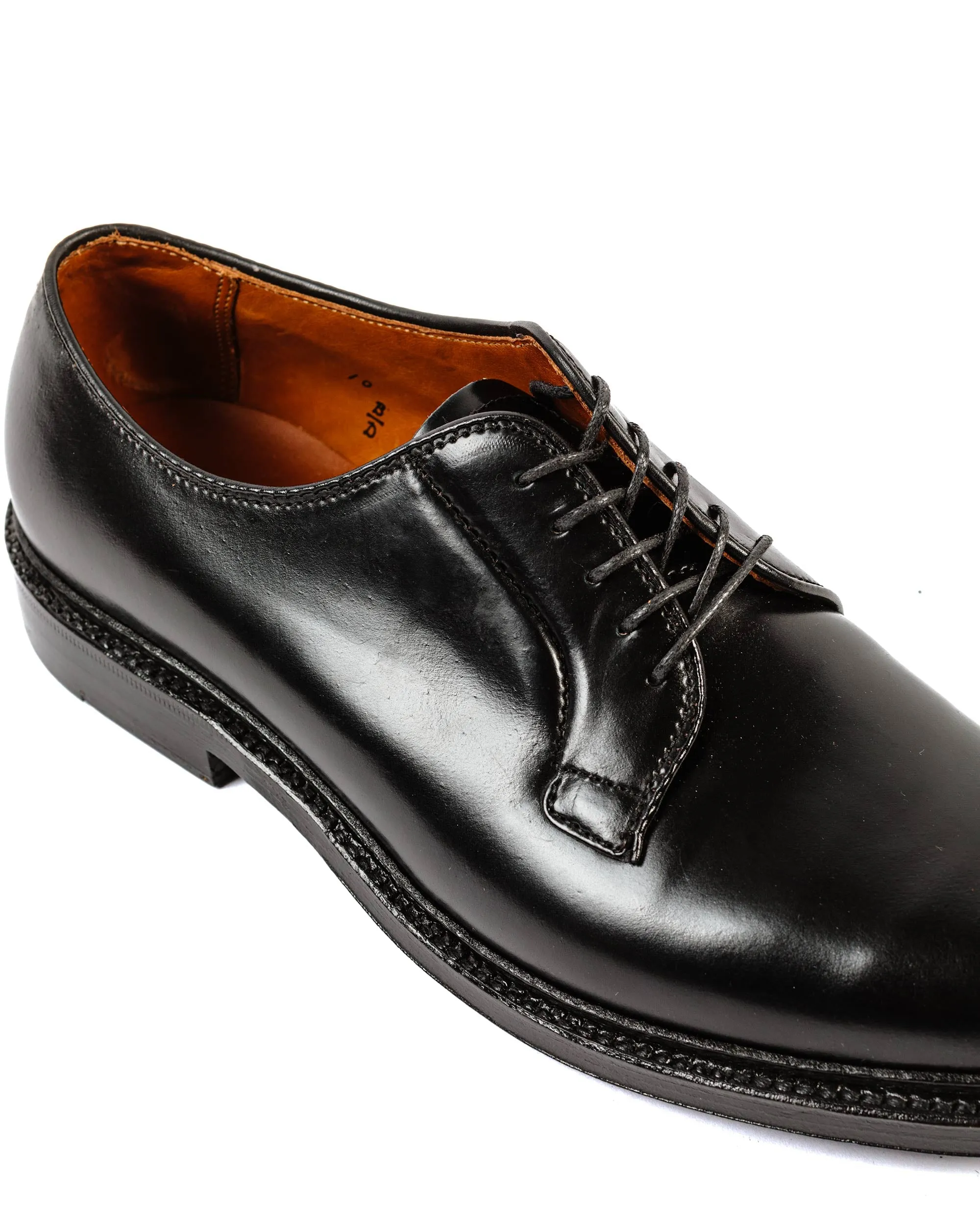 Alden Plain Toe Blucher Black Shell Cordovan 9901