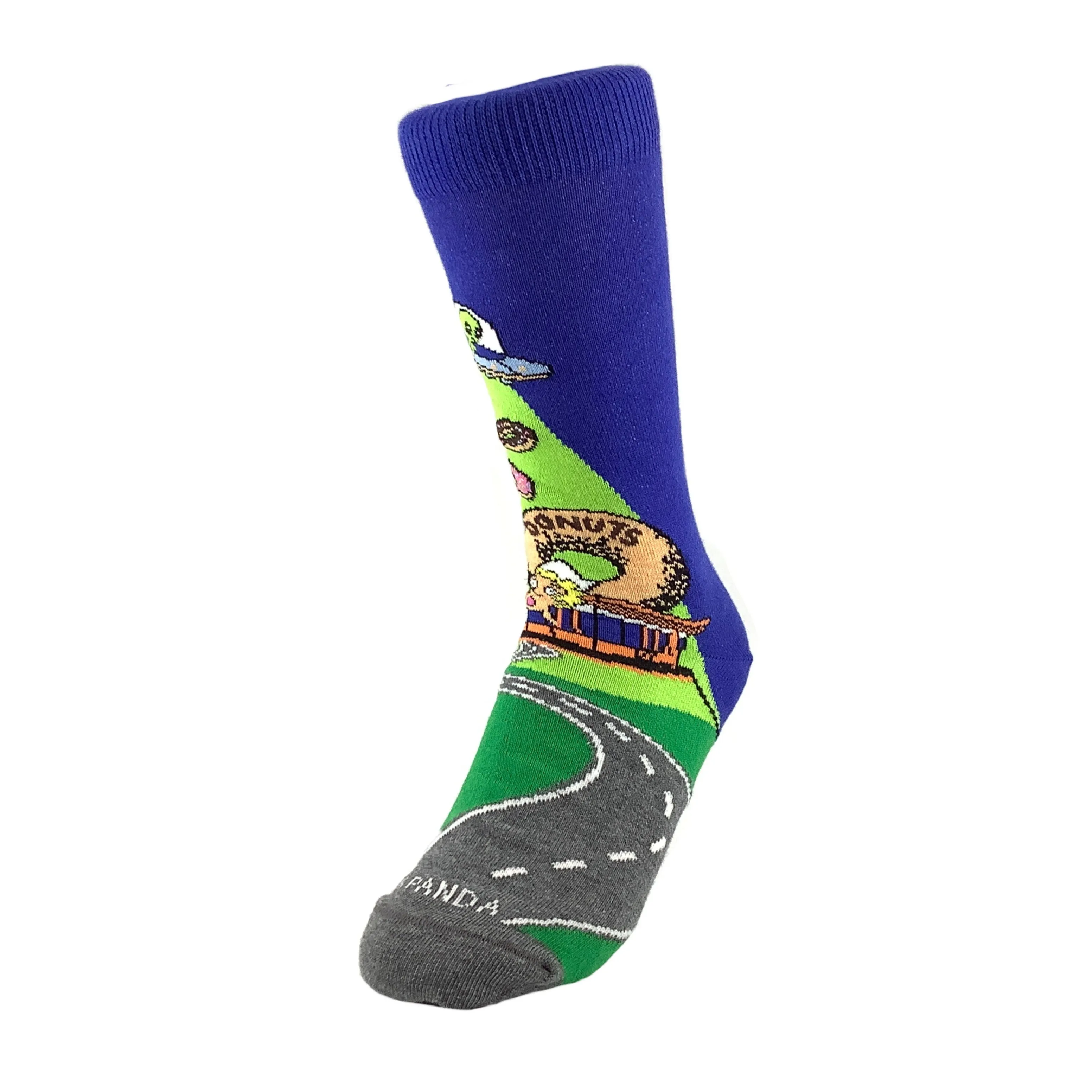 Alien Spaceships Love Donuts Socks from the Sock Panda (Adult Small -  Shoe Sizes 2-5)