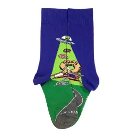 Alien Spaceships Love Donuts Socks from the Sock Panda (Adult Small -  Shoe Sizes 2-5)