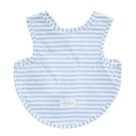 Alimrose Bib - Arm Holes Back Fastening Pale Blue Stripe