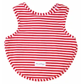 Alimrose Bib - Arm Holes Back Fastening Red