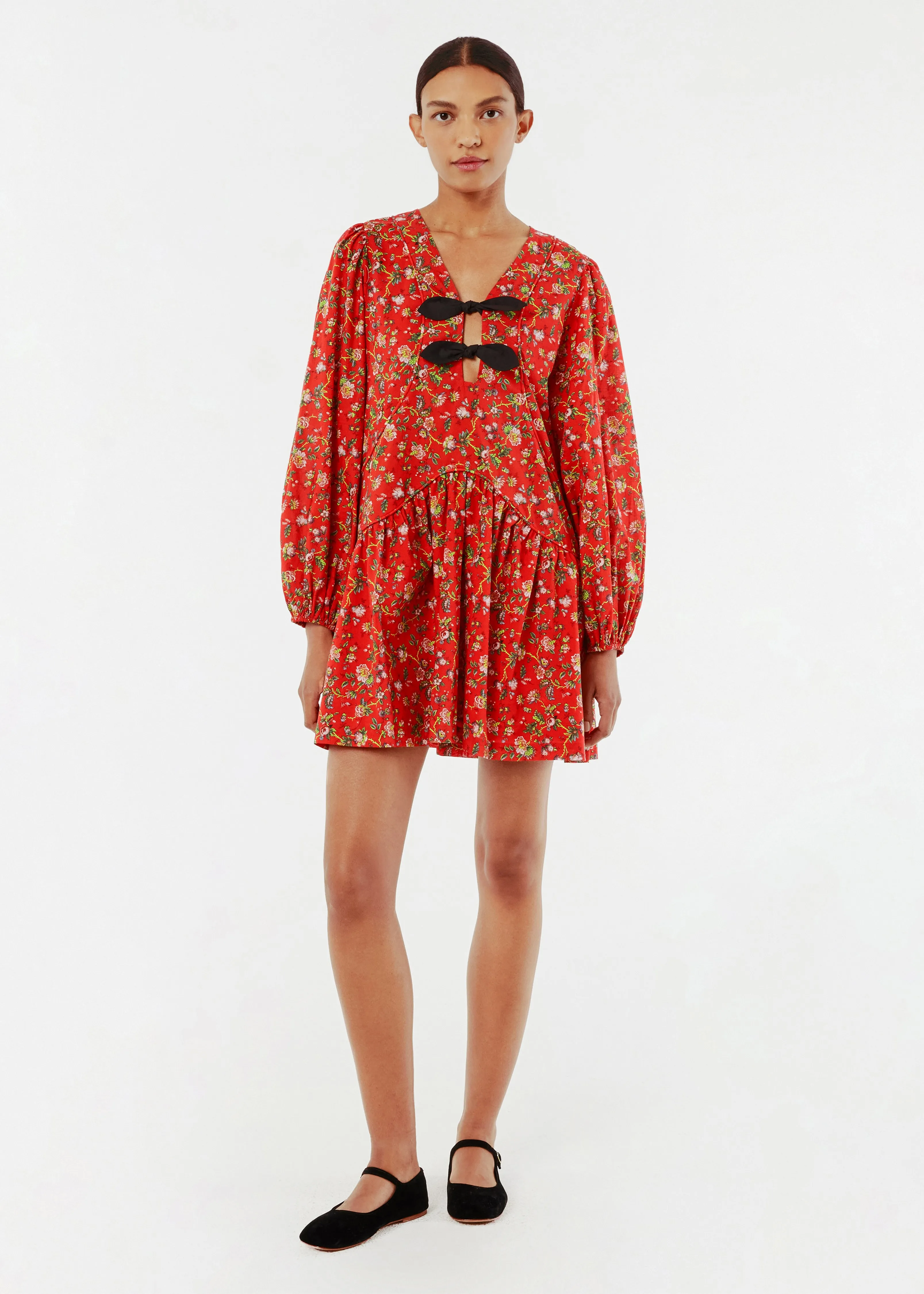 Annette Dress | Red Morlaix Fleur Mini