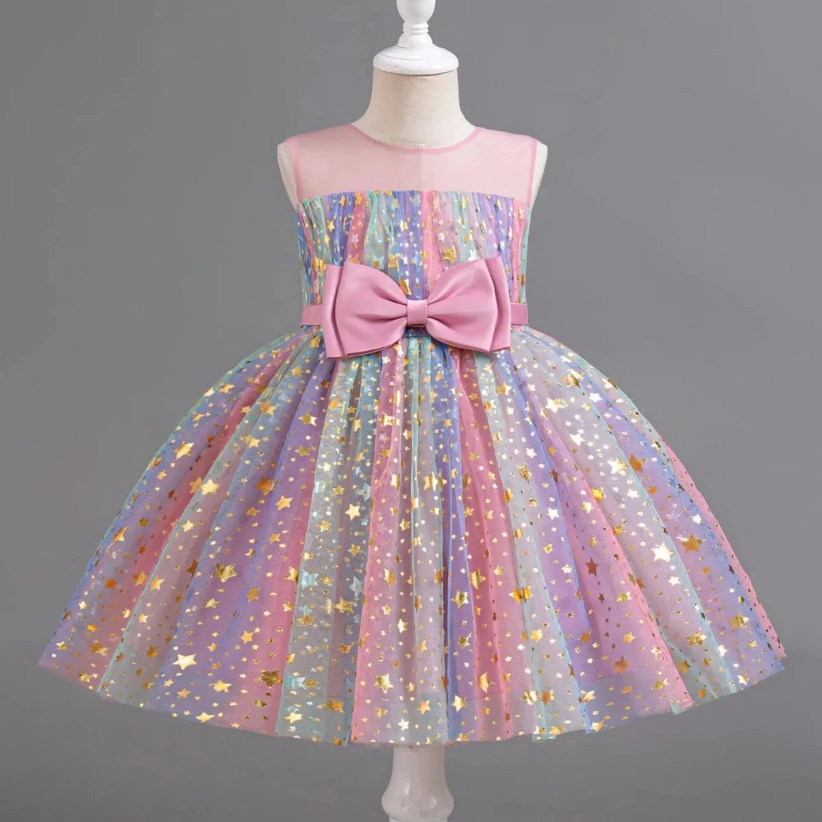 Baby Girl Sleeveless Sequin Princess Dress