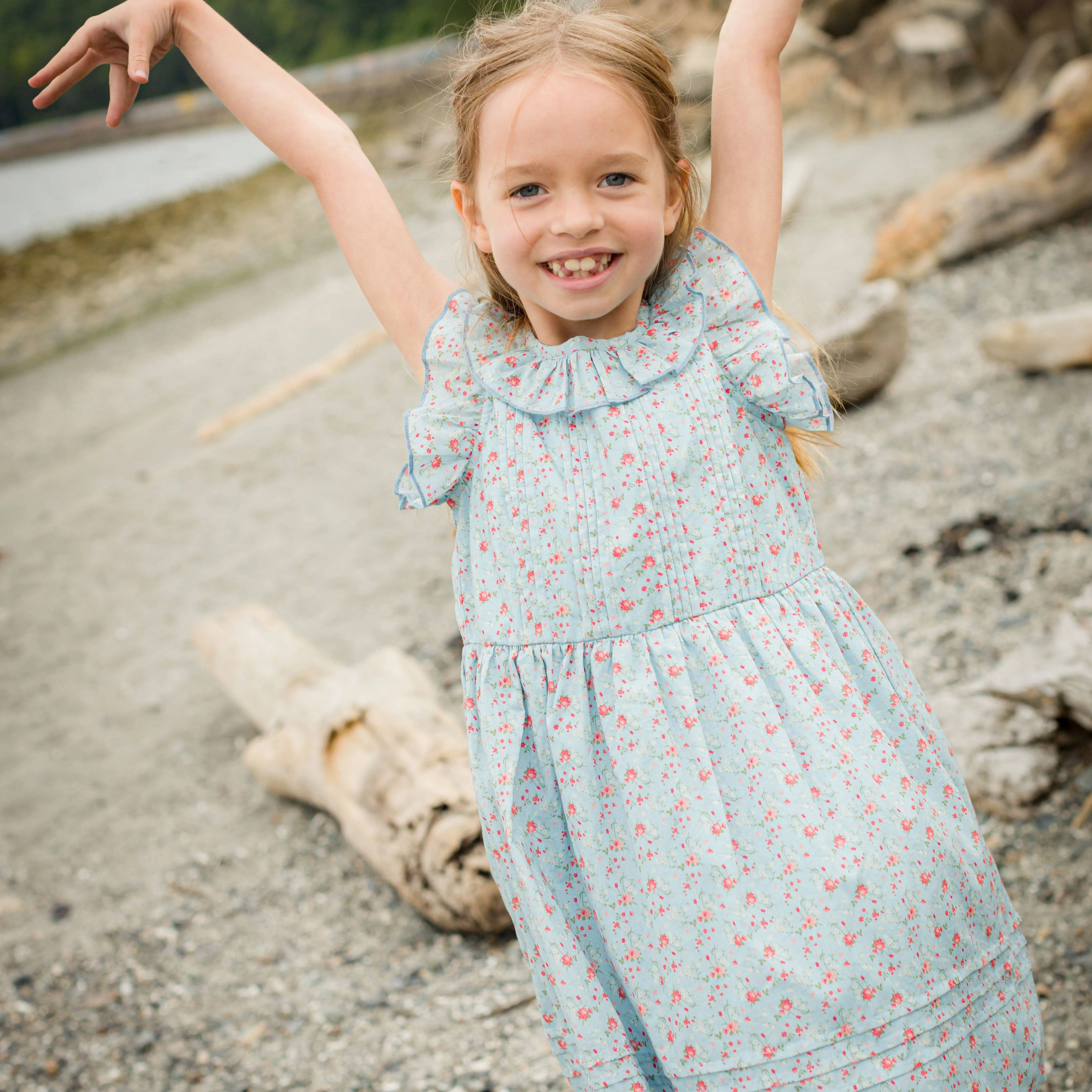 Beet World - Ana Dress - Summer Posy: 3-4 Y