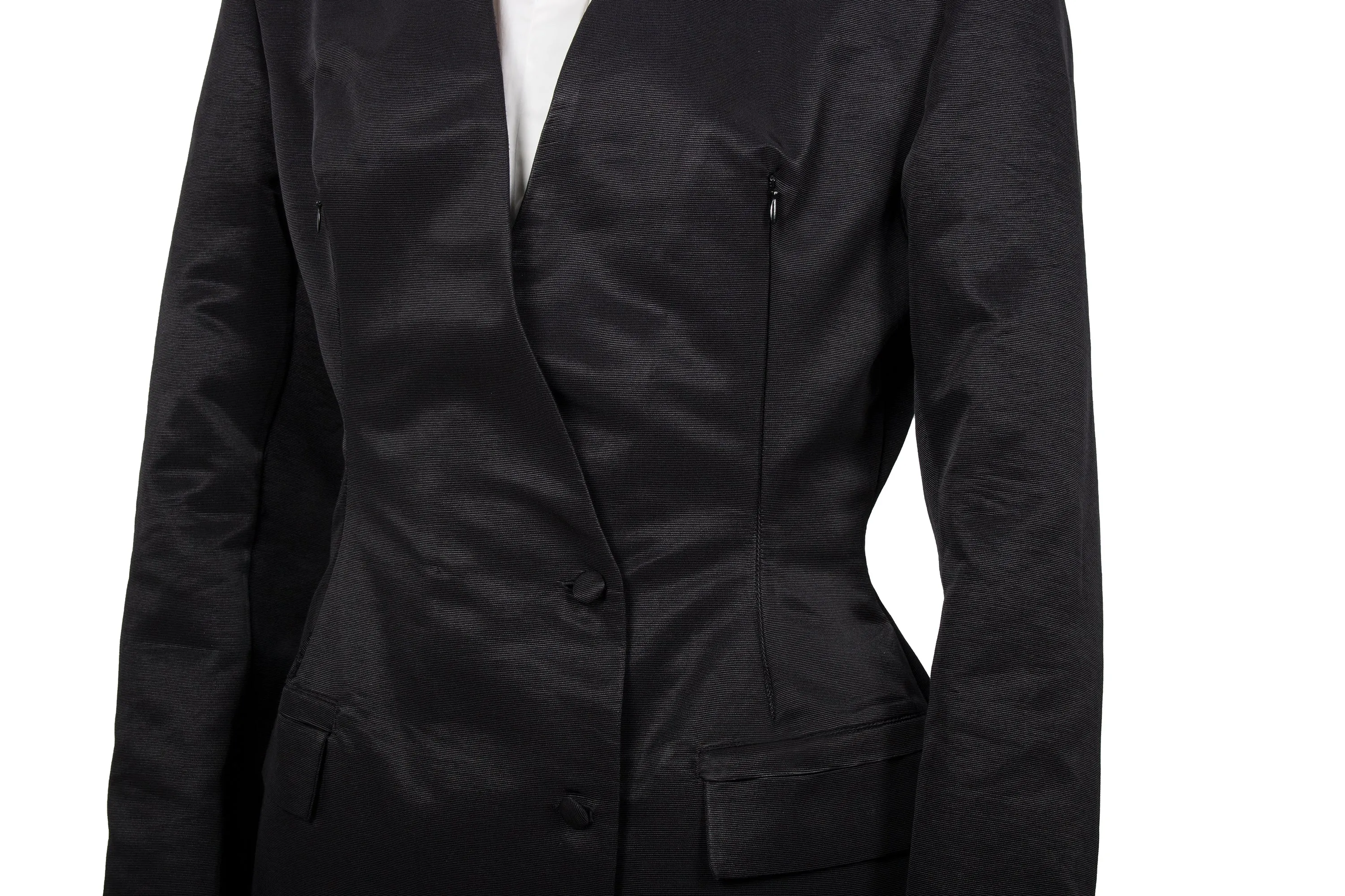 Black Slashed Tailored  Jacket