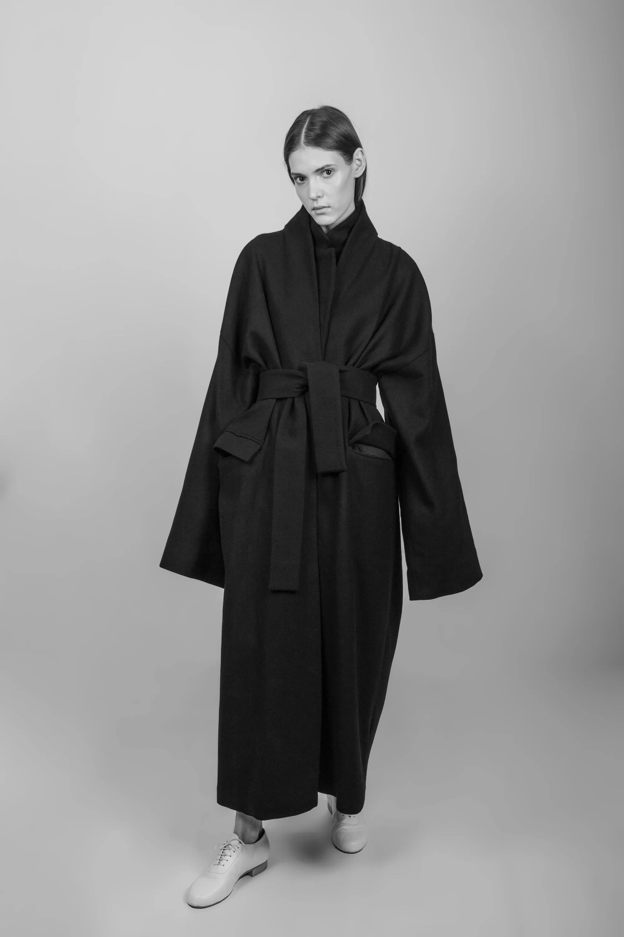 Black wool coat