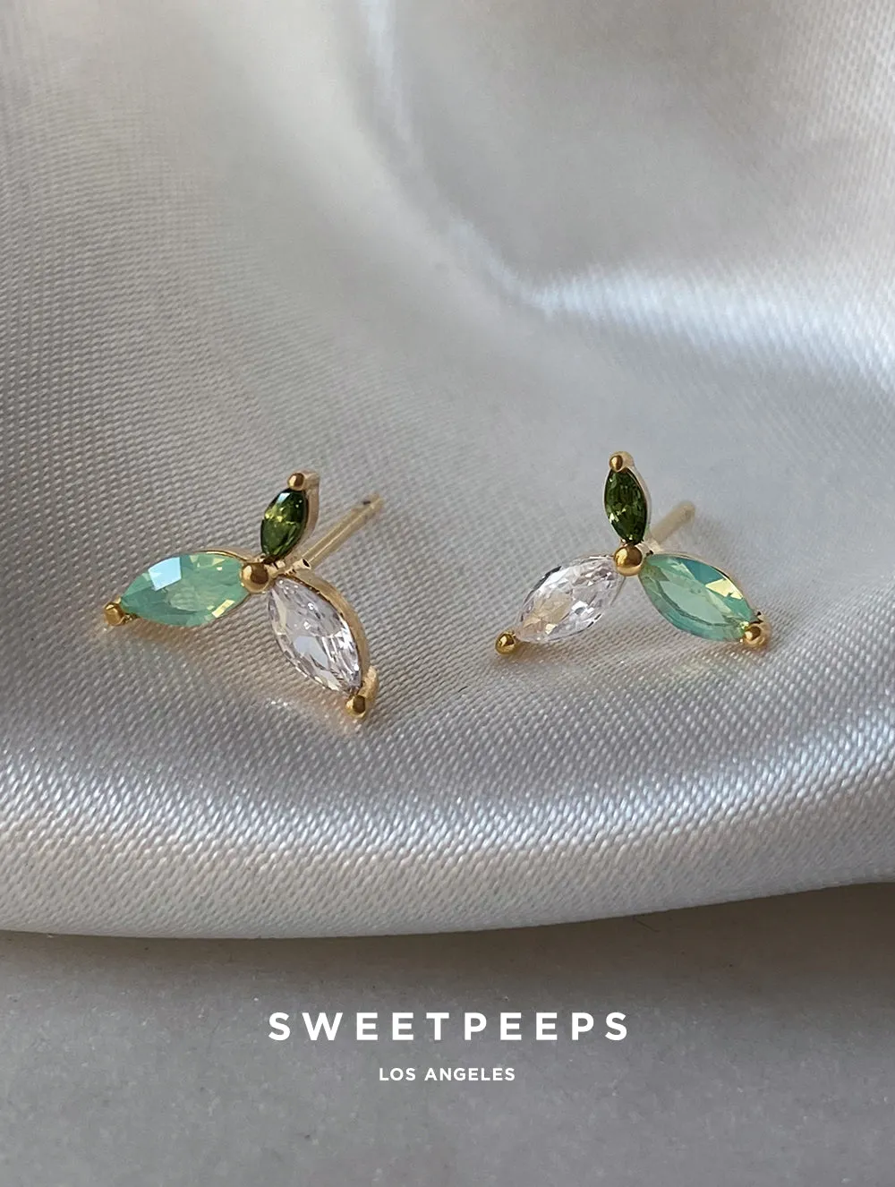 Blossom Pastel Studs (Pistachio Green)