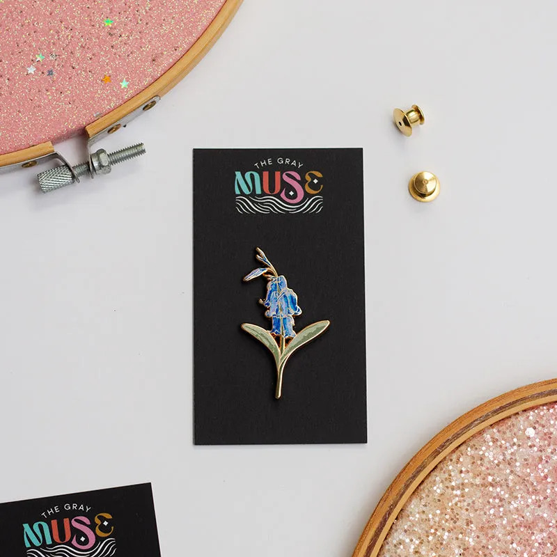 Bluebell Floral Enamel Pin