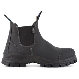 Blundstone 910 Black Leather Steel Toe Chelsea Boots Durable Ankle Safety Boots