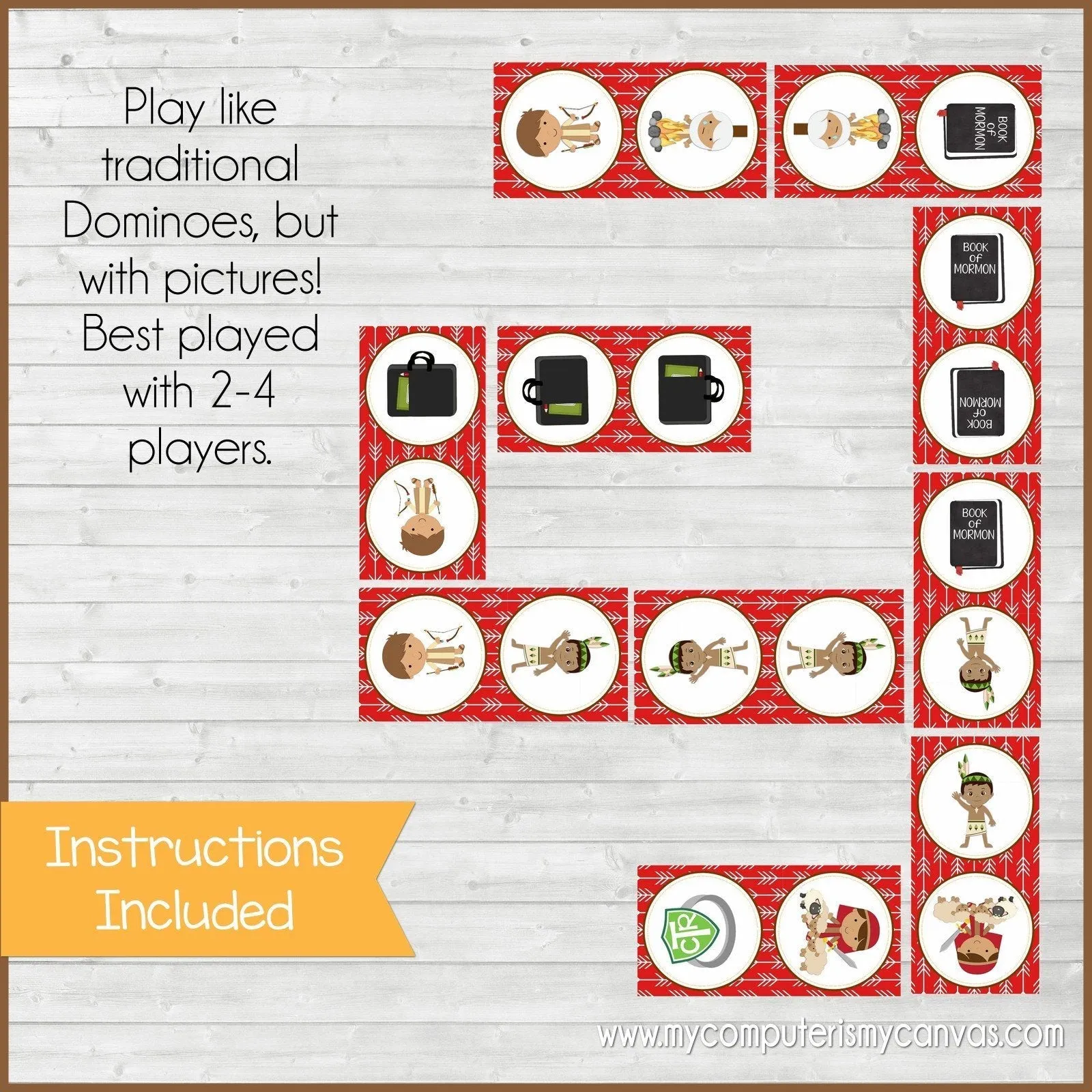 Book of Mormon GAME TRIO Printable