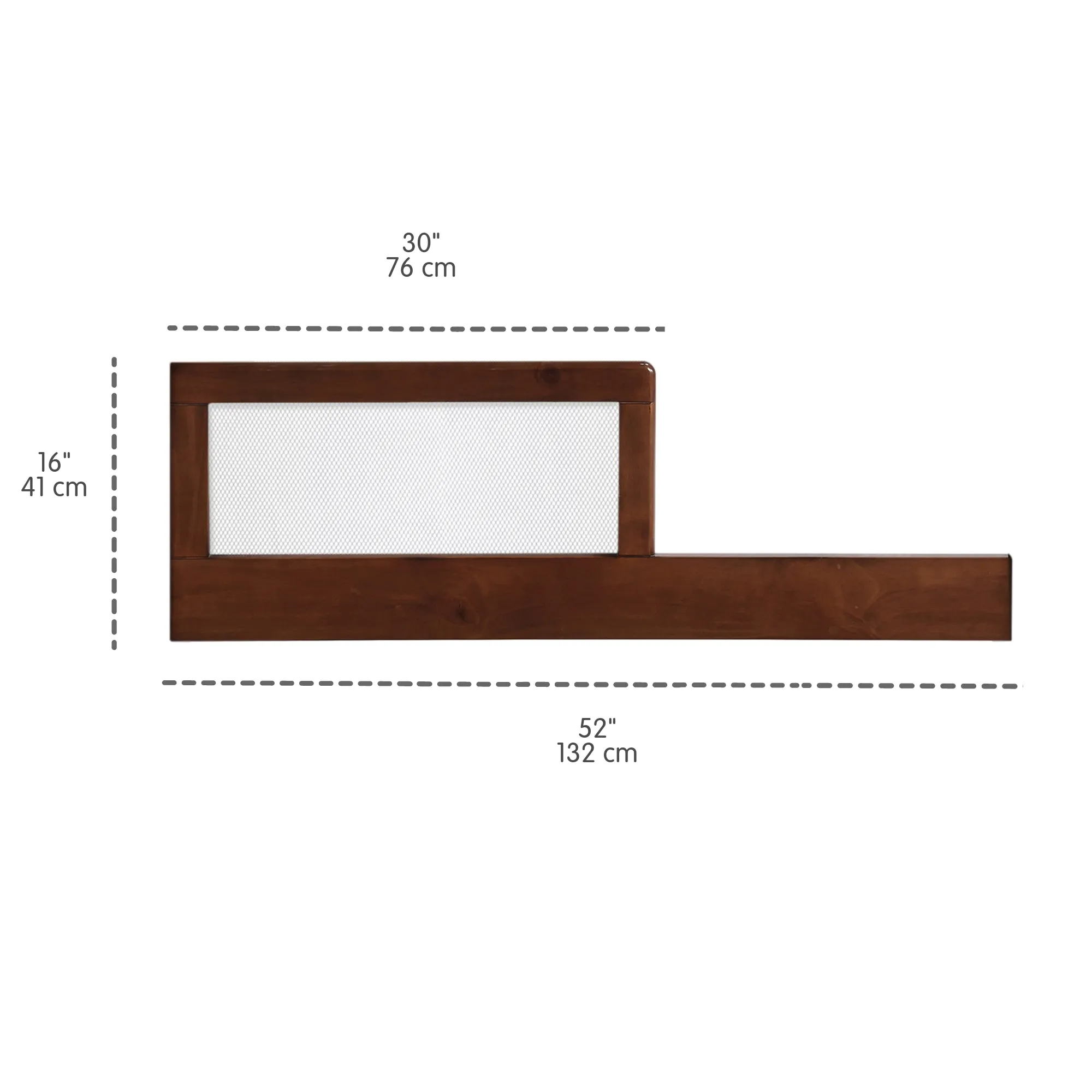 BreathableBaby Mesh Toddler Bed Conversion Kit - Walnut