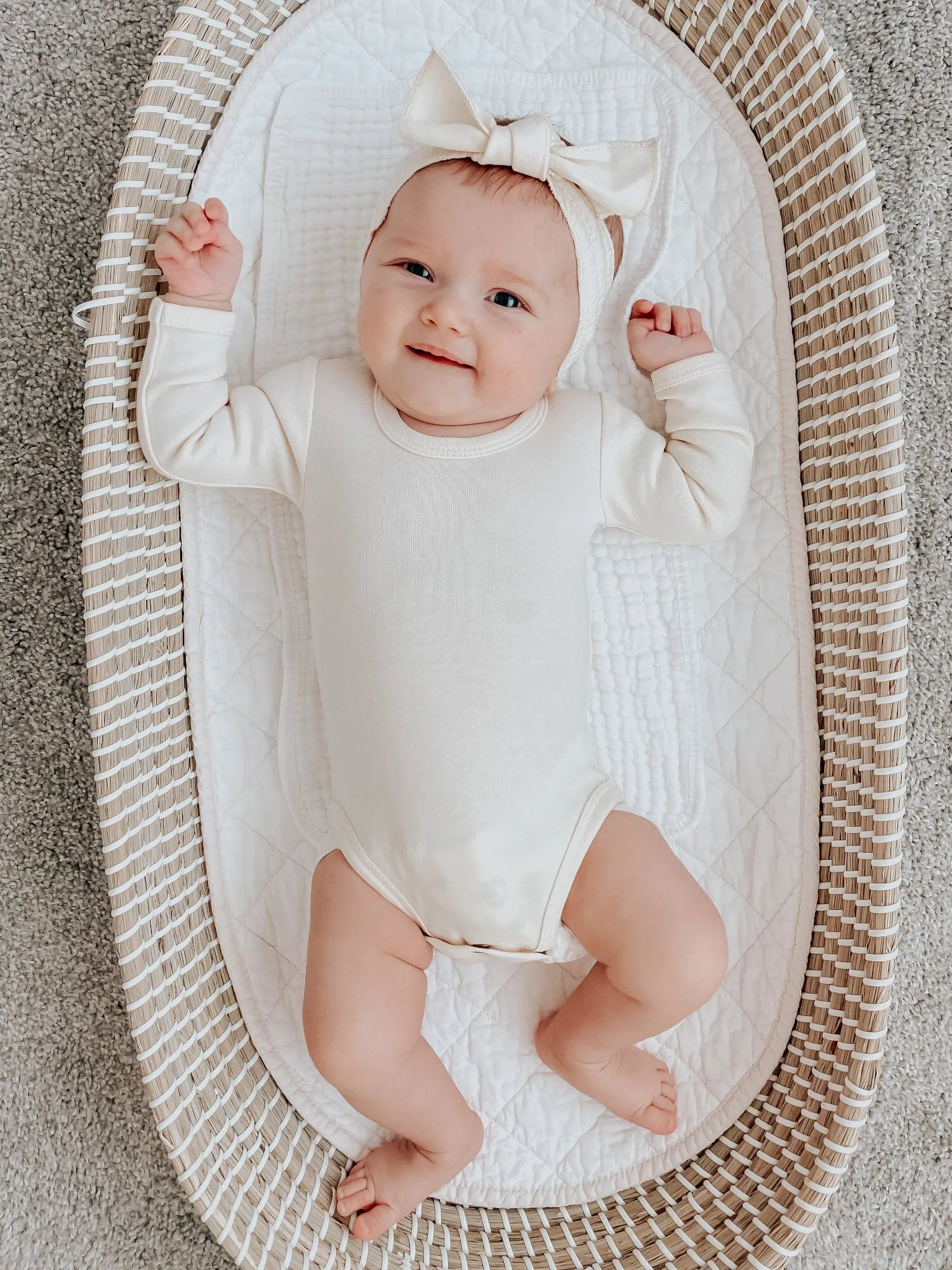 Buttercream Organic Long-Sleeve Bodysuit