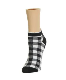 Checkerboard Soft-Fit Cotton-Rich Low Cut Sock