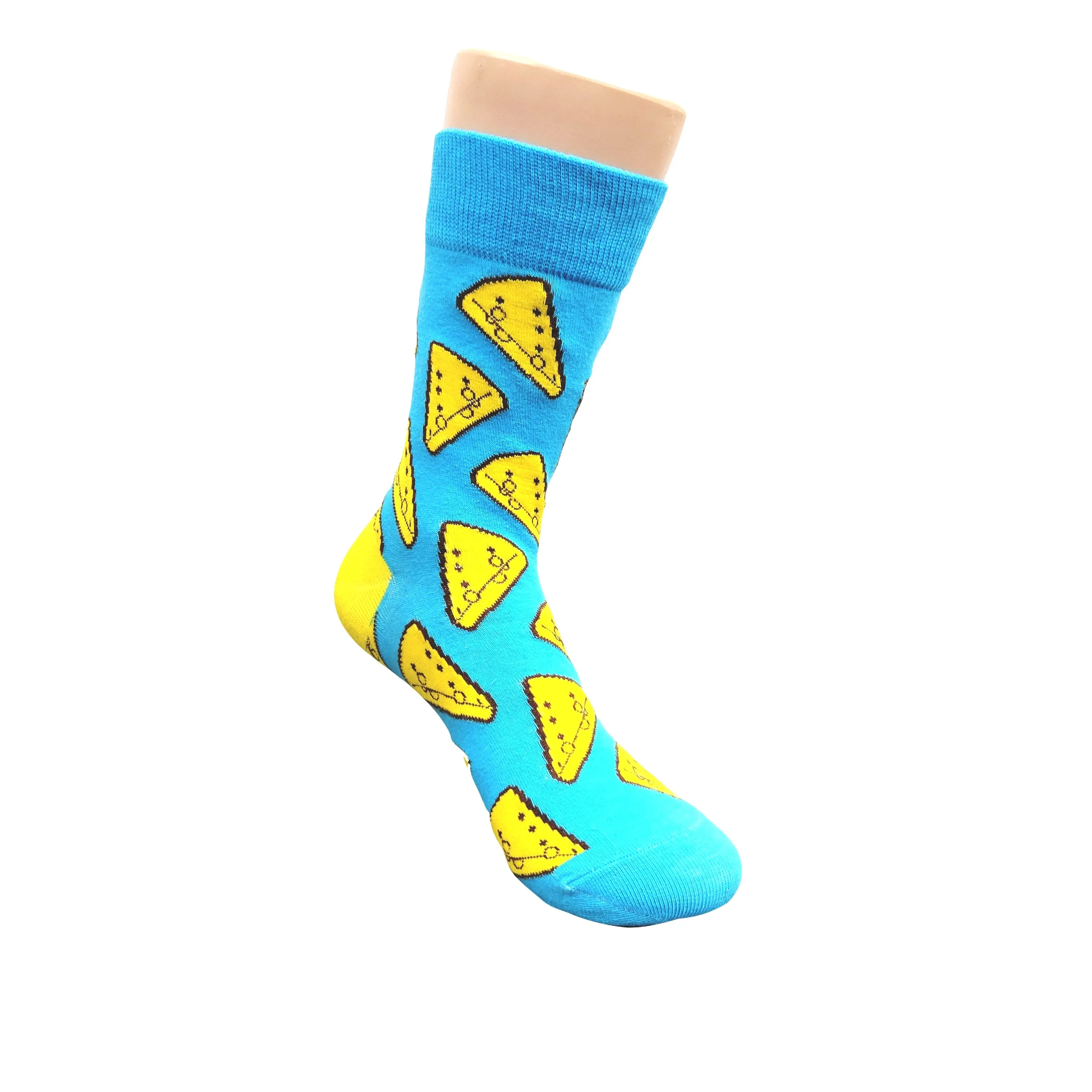 Cheese Wedge Socks (Adult Small -  Shoe Sizes 2-5) from the Sock Panda