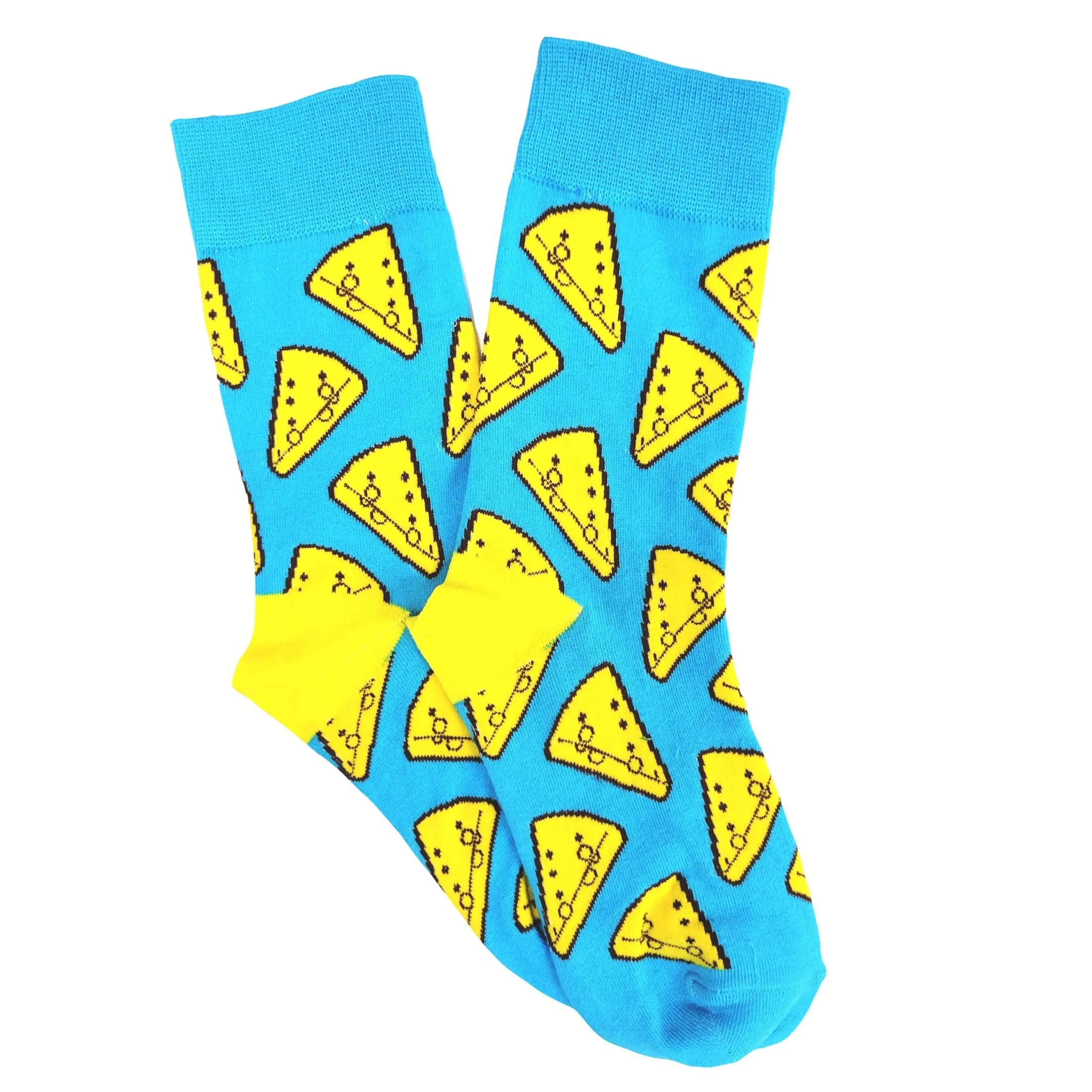 Cheese Wedge Socks (Adult Small -  Shoe Sizes 2-5) from the Sock Panda