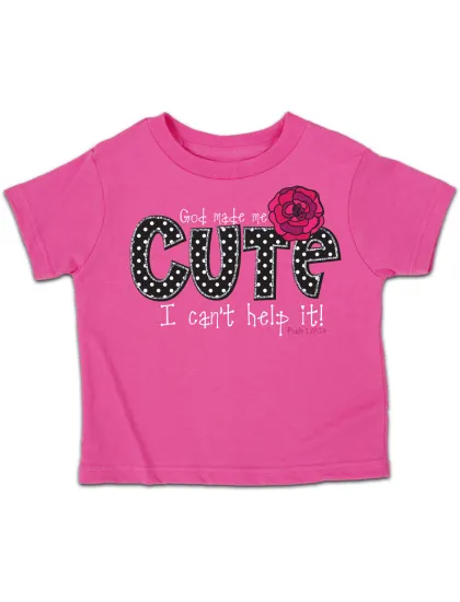 Cherished Girl God Made Me Cute Flower Christian Toddler Youth Bright T Shirt