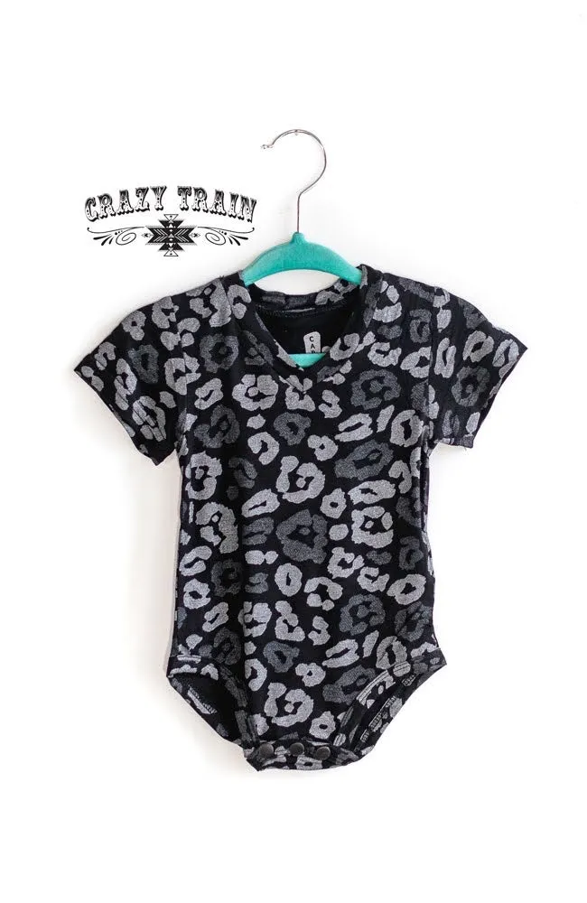 Crazy Train Wild Style Black Leopard Onesie