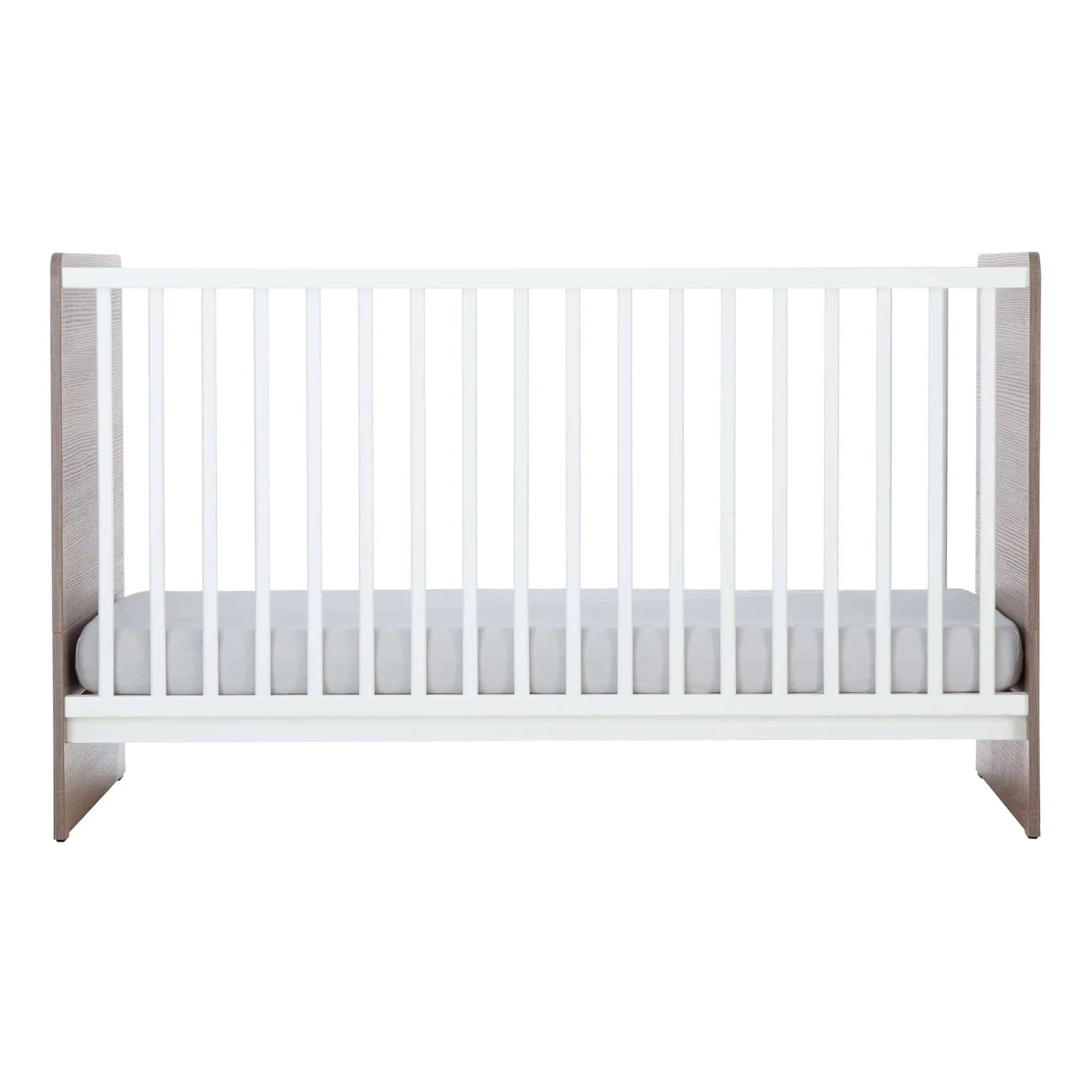 CuddleCo Enzo Cot Bed - Truffle Oak/White