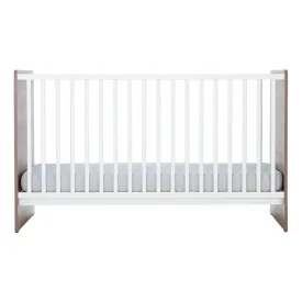 CuddleCo Enzo Cot Bed - Truffle Oak/White