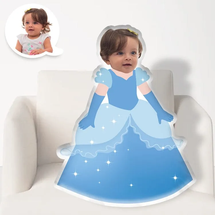 Custom 3D Princess Your Photo Face Pillow  | My Face Pillow for Kids