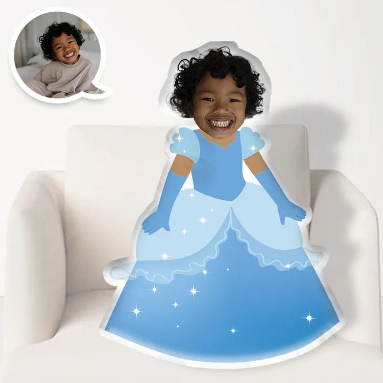 Custom 3D Princess Your Photo Face Pillow  | My Face Pillow for Kids