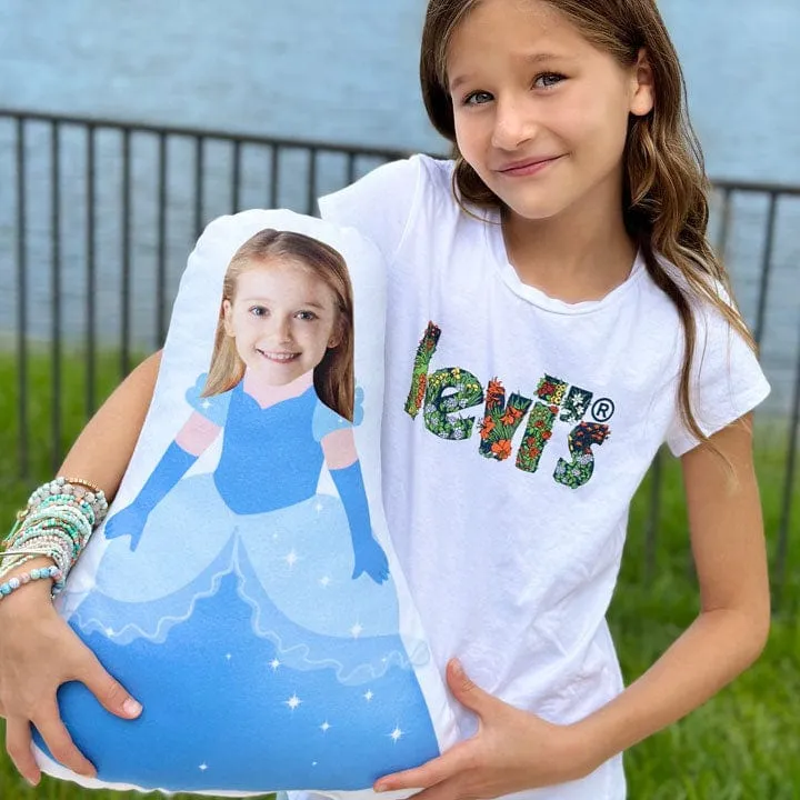 Custom 3D Princess Your Photo Face Pillow  | My Face Pillow for Kids