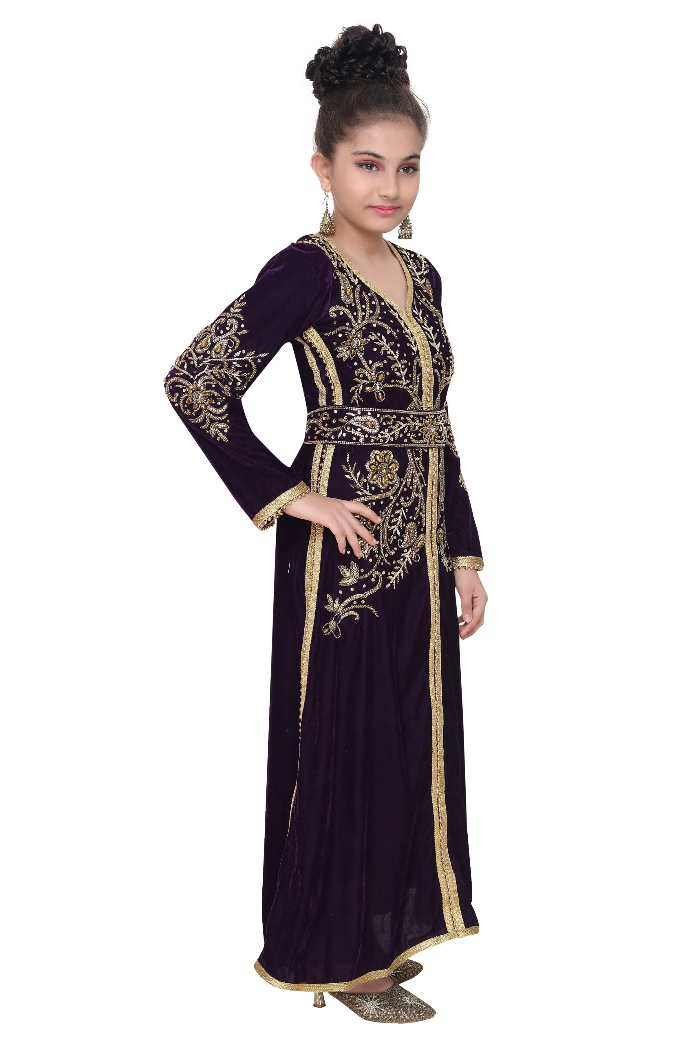 Designer Caftan Dress For Kids