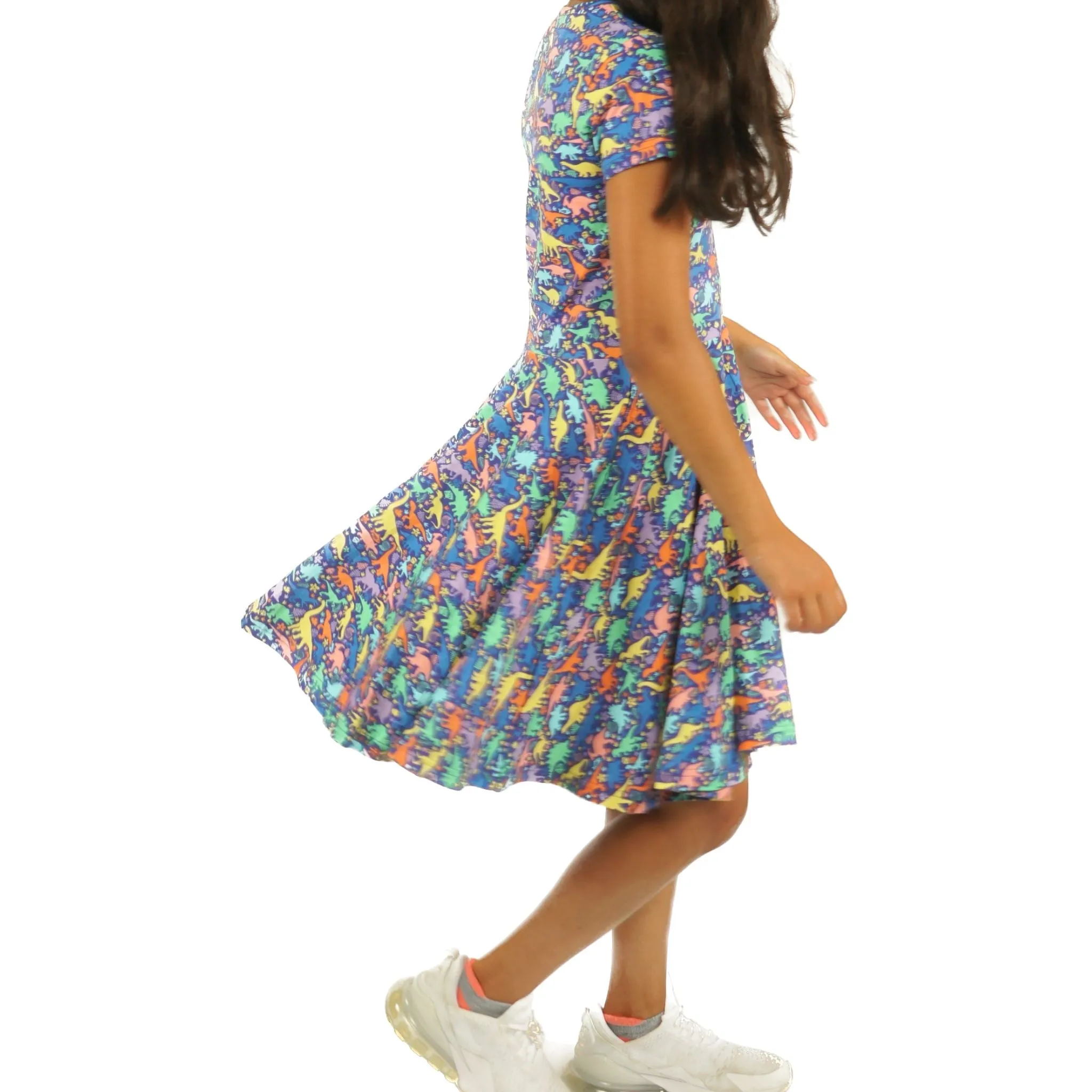 Dinosaurs & Fossils Kids Twirl Dress [FINAL SALE]