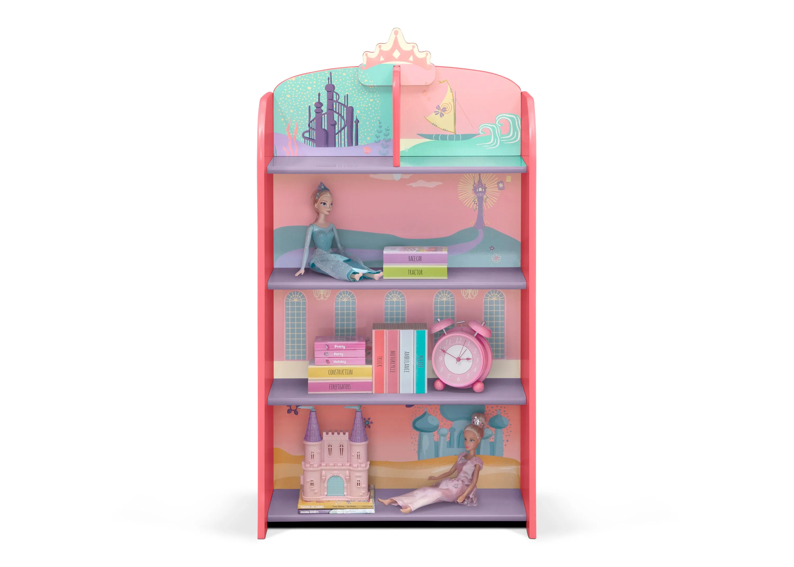 Disney Princess Wooden Playhouse 4-Shelf Bookcase