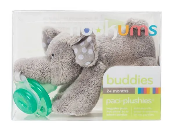 Ella Elephant Nookum Paci-Plushies Buddies