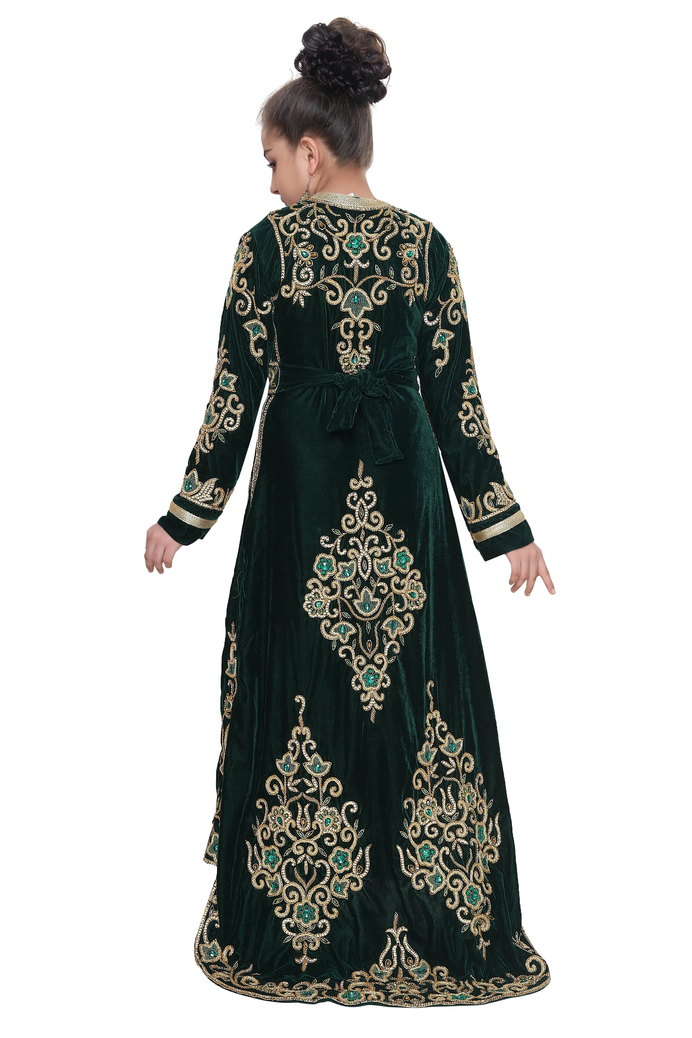 Embroidered Kaftan Party Wear For Kids