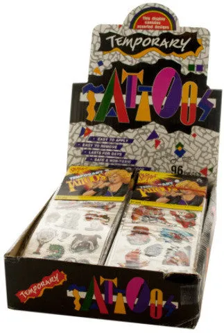 fantasy land temporary tattoos counter top display Case of 96