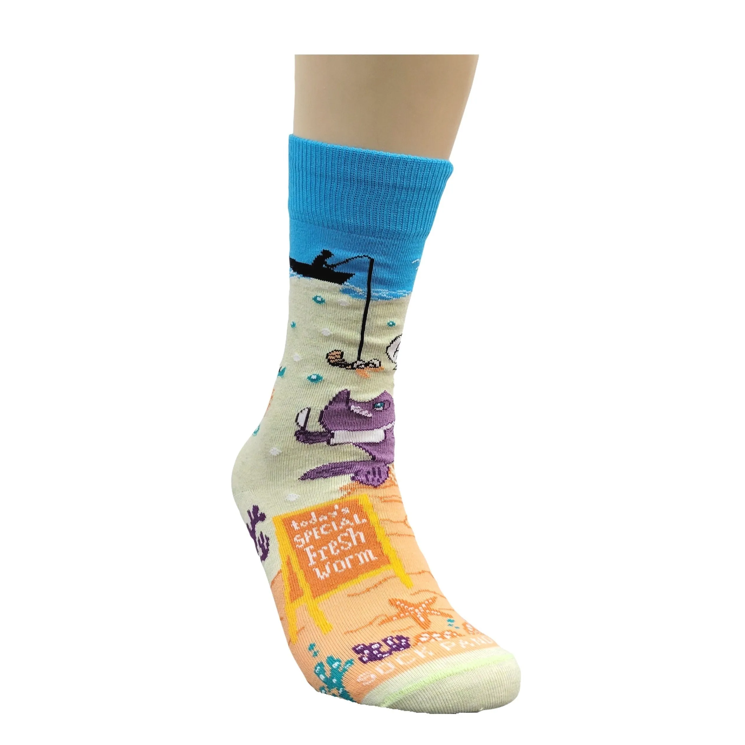 Fish Feast Under the Sea from the Sock Panda (Adult Small -  Shoe Sizes 2-5)