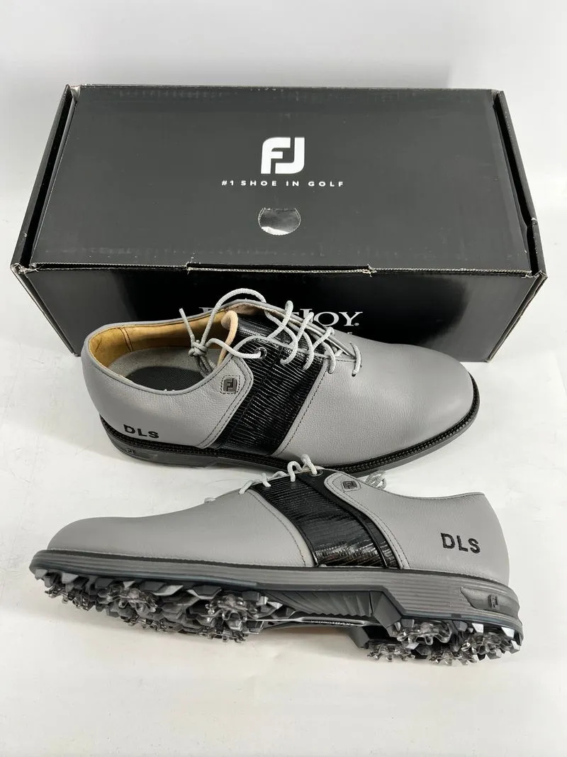 Footjoy Myjoys Premiere Series Packard Golf Shoes Grey Black DLS 8.5 W