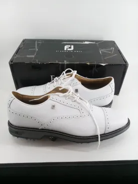 Footjoy Myjoys Premiere Series Tarlow Golf Shoes White Gator Toe 12.5 N Custom