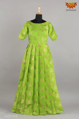 Girls Green Tafetta jimikki Alpha Long Gown