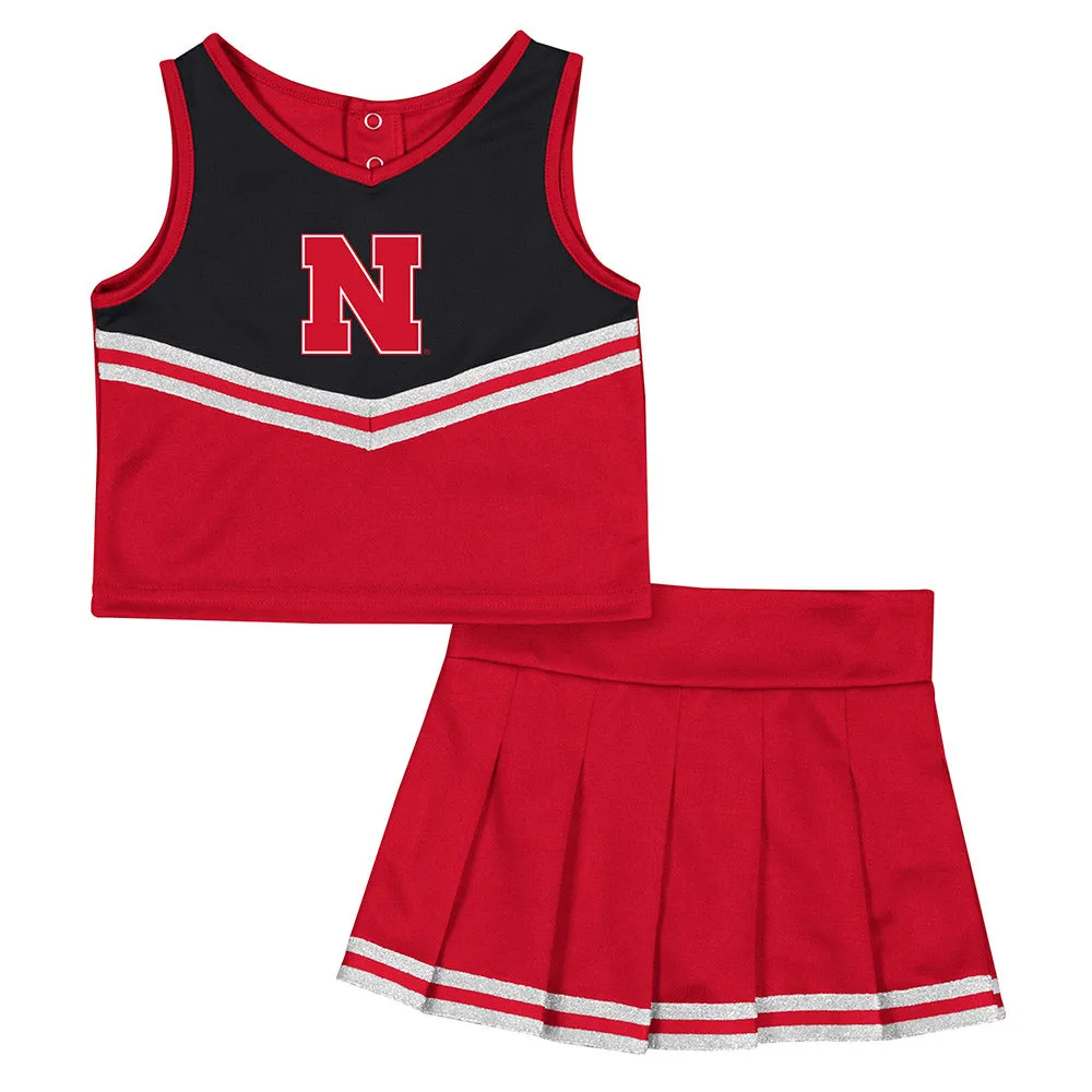 Girls' Nebraska Huskers Toddler Time For Recess Cheer Set