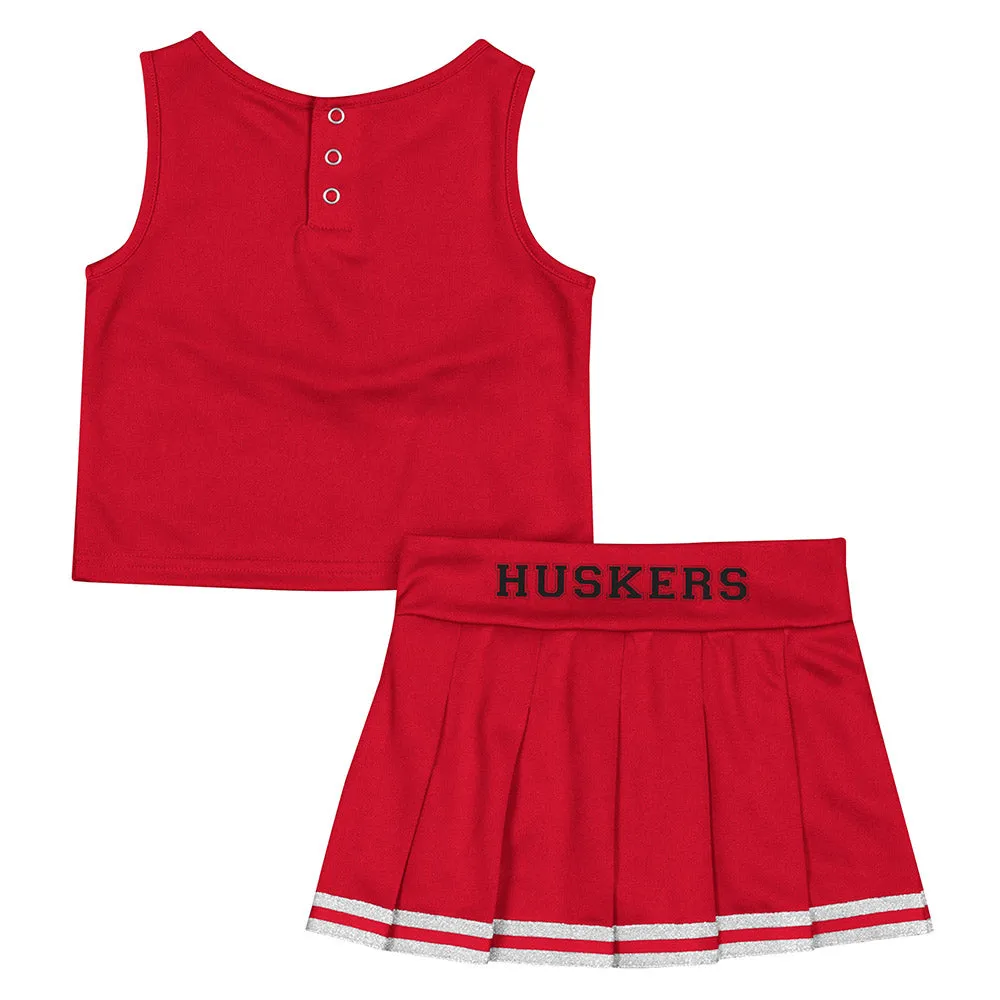 Girls' Nebraska Huskers Toddler Time For Recess Cheer Set