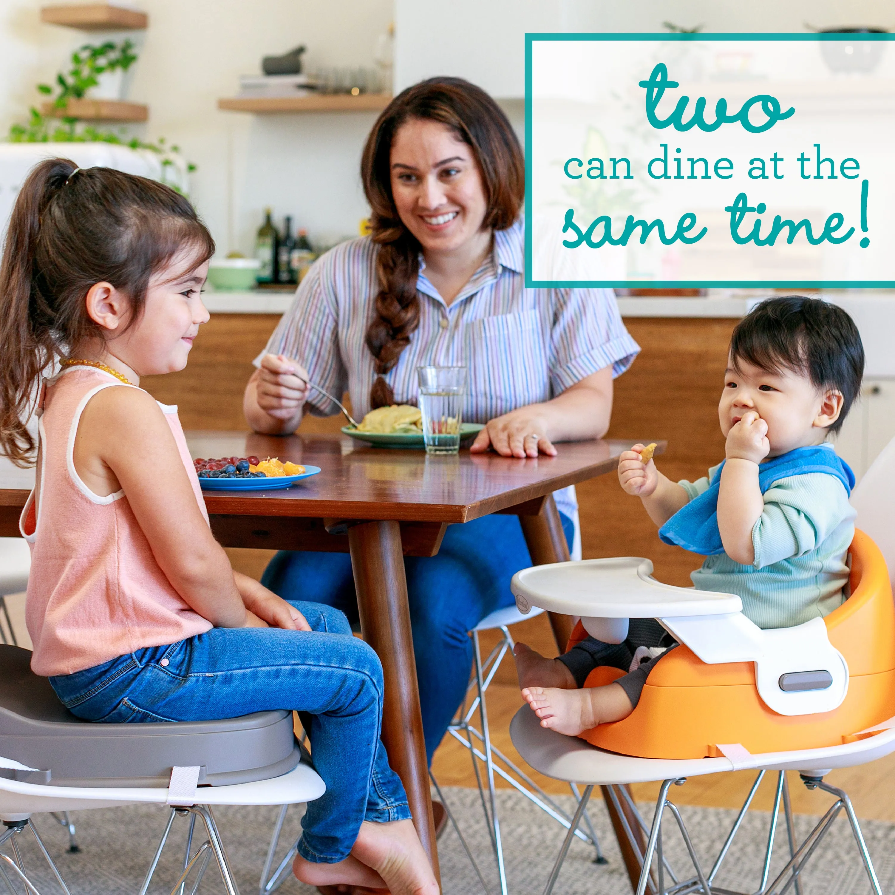 Grow-With-Me 4-in-1 Two-Can-Dine Feeding Booster Seat