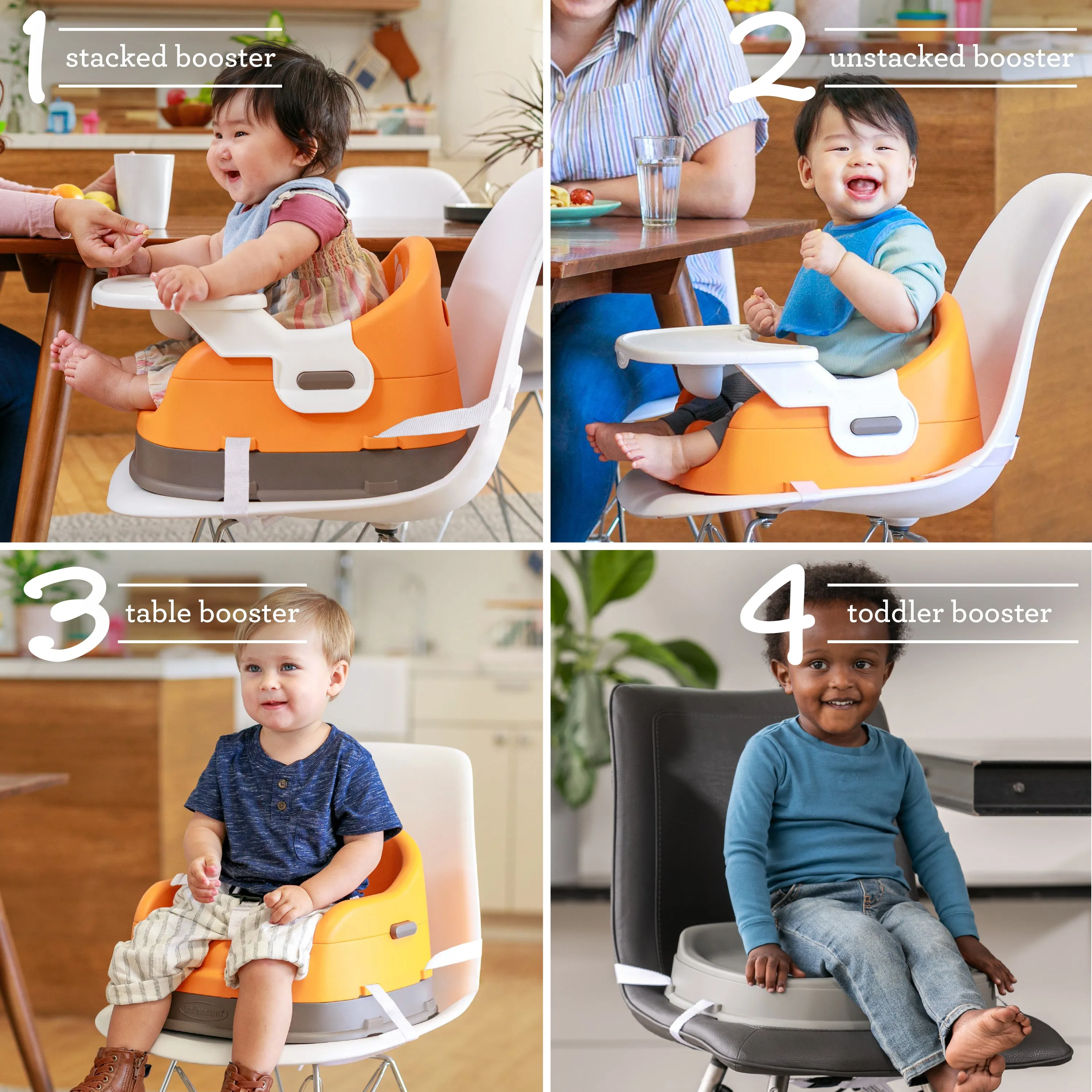 Grow-With-Me 4-in-1 Two-Can-Dine Feeding Booster Seat