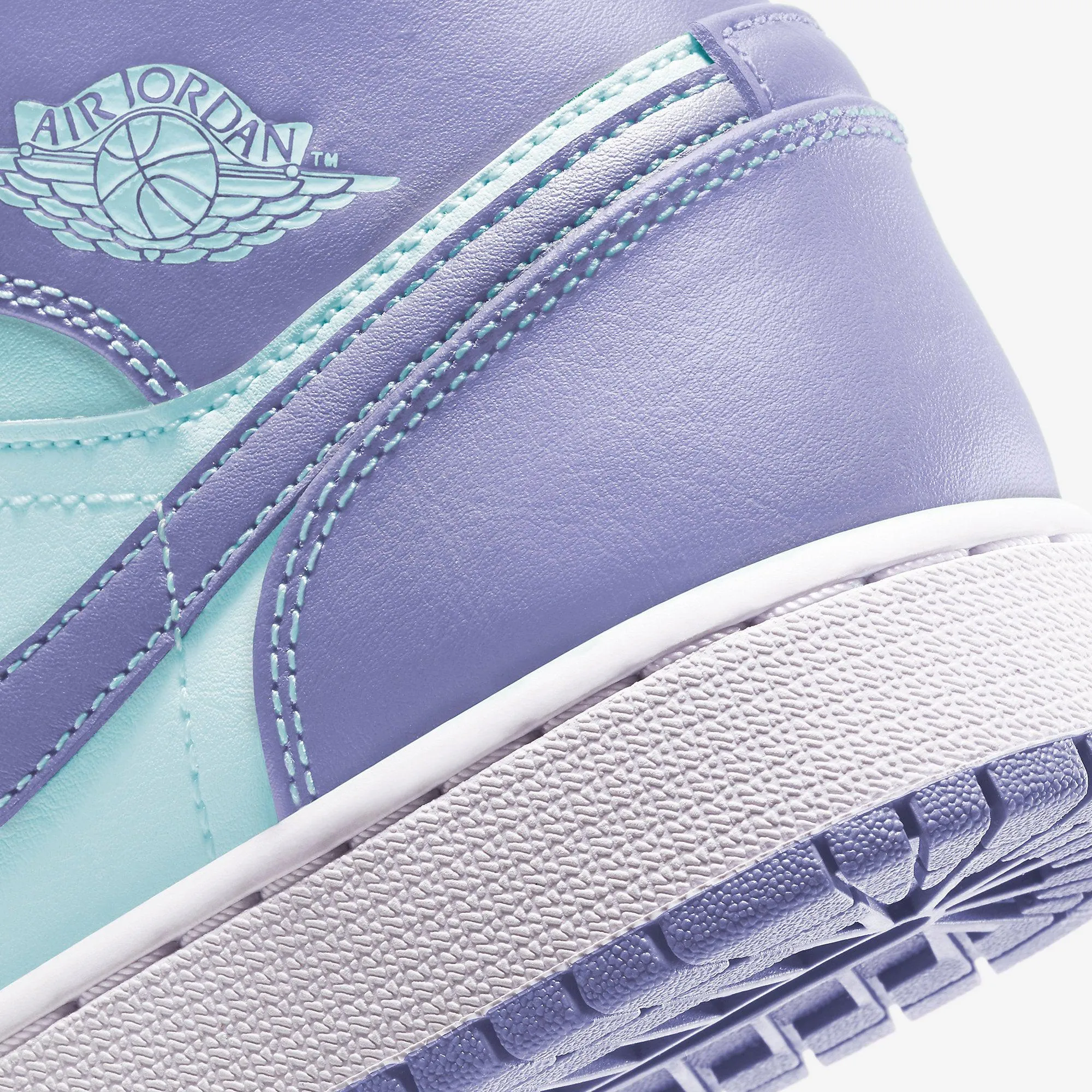 (GS) Air Jordan 1 Mid 'Purple Aqua' (2021) 554725-500