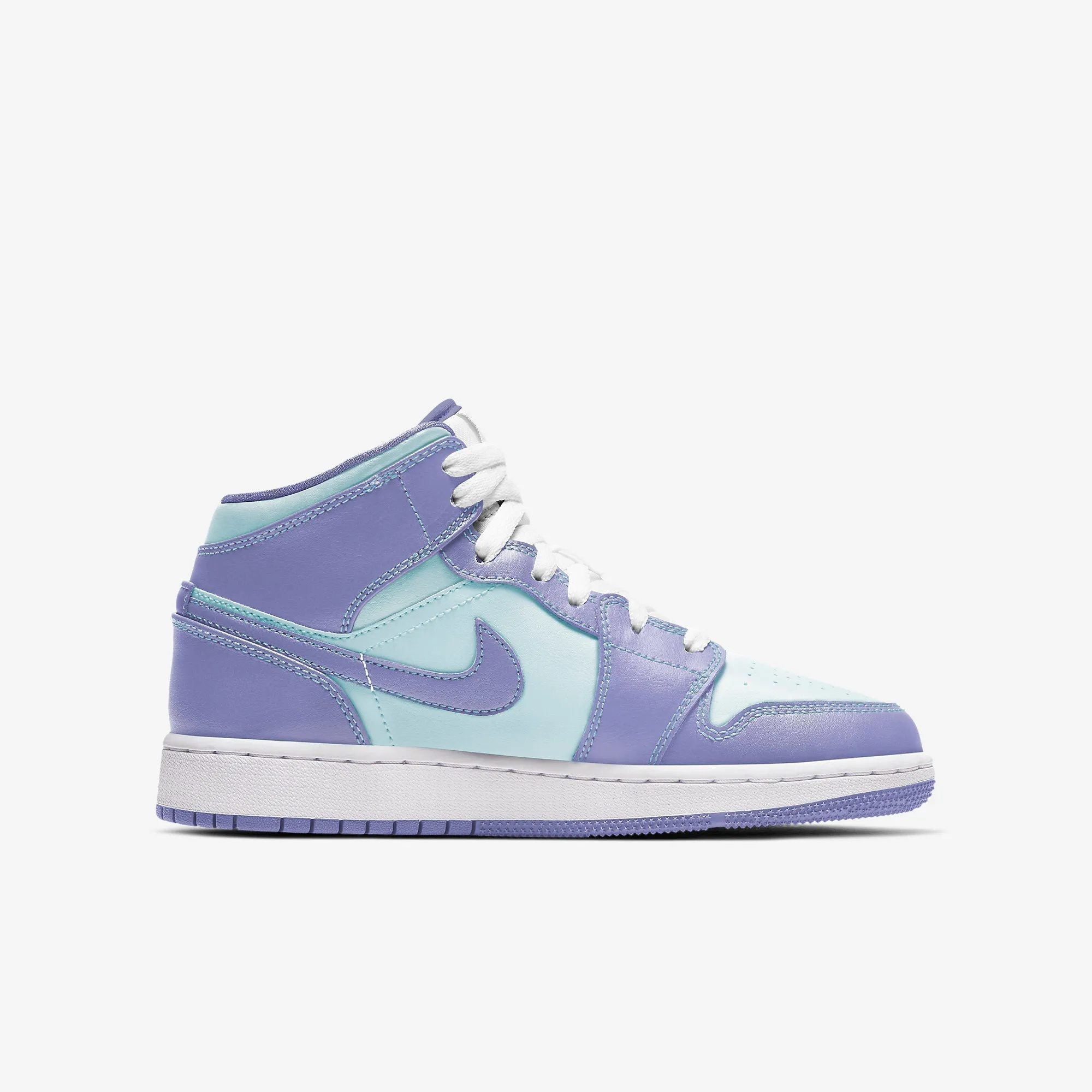 (GS) Air Jordan 1 Mid 'Purple Aqua' (2021) 554725-500