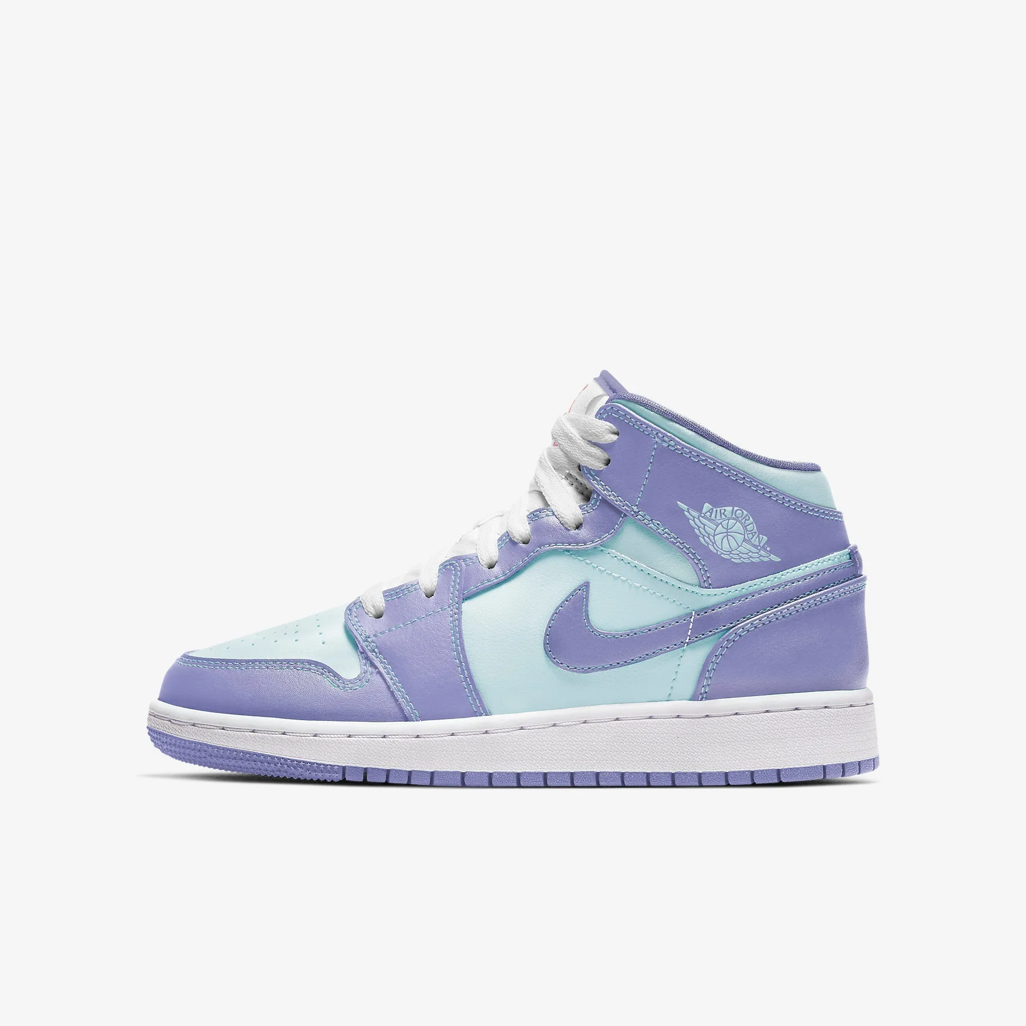 (GS) Air Jordan 1 Mid 'Purple Aqua' (2021) 554725-500