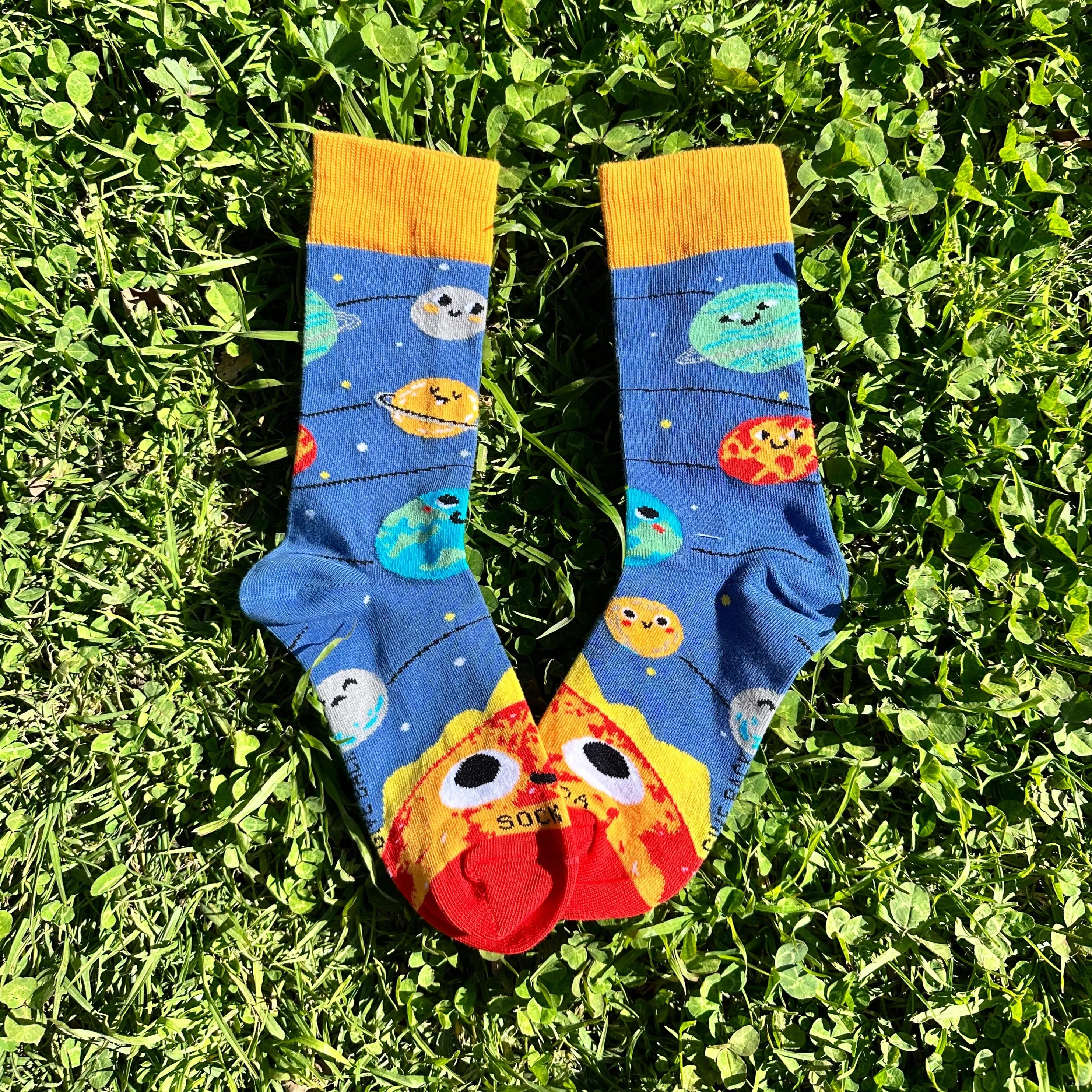 Happy Planets Socks from the Sock Panda (Adult Small -  Shoe Sizes 2-5)