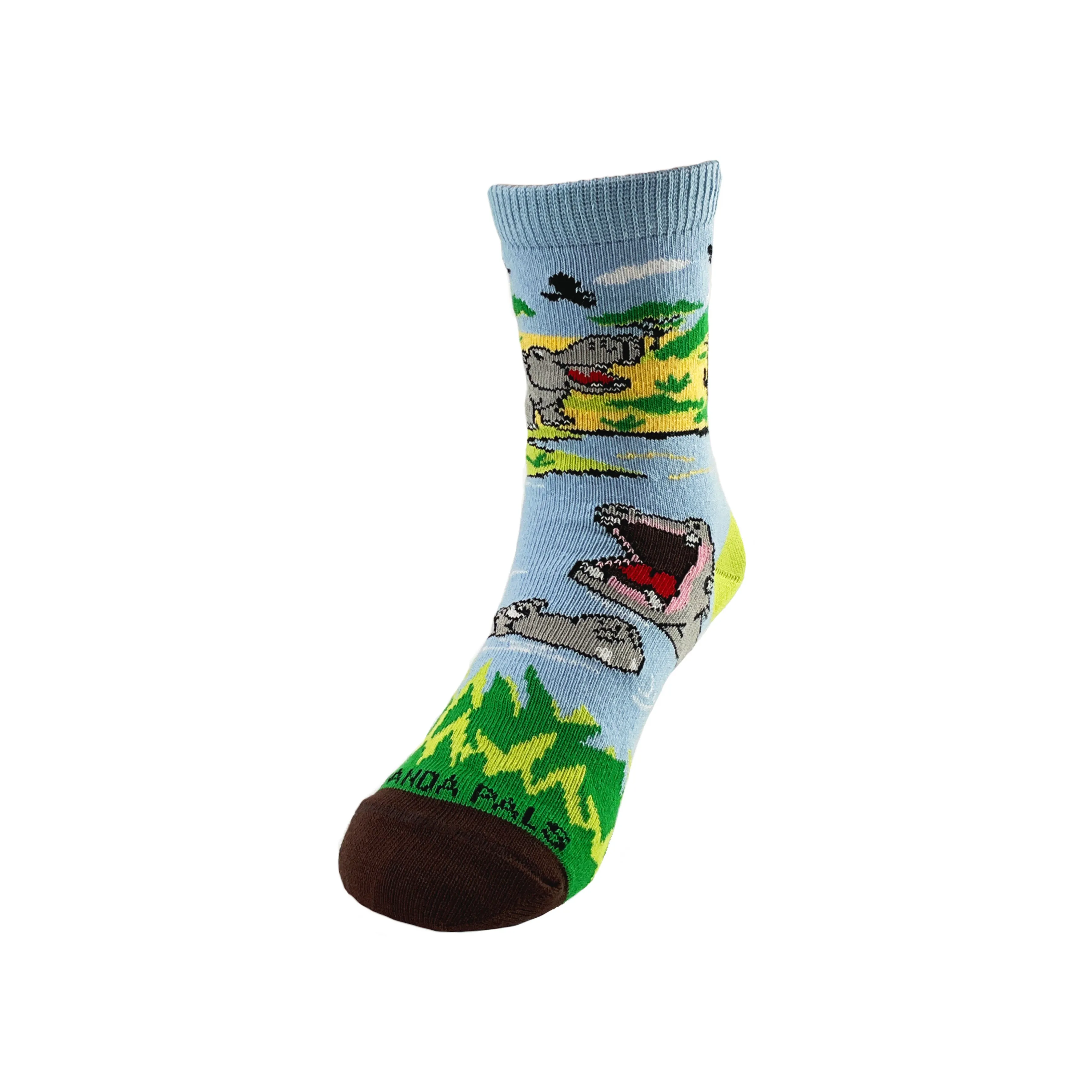 Hippos Playing in a Pond Socks from the Sock Panda (Ages 3-7)